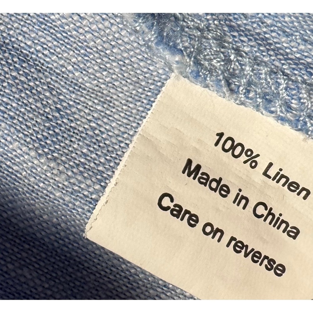 HIHO Men's 100% Linen Elastic Waist Resort Beach Shorts Blue‎ Men's Small - Picture 9 of 11